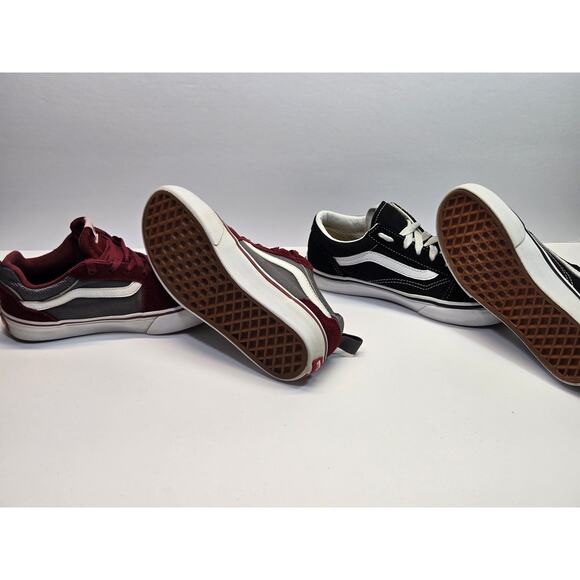 2 Pair Lot Vans Old Skool Low Top Unisex Skateboard Shoes Sz. 2Y & 1.5Y | Bundle - Picture 7 of 8